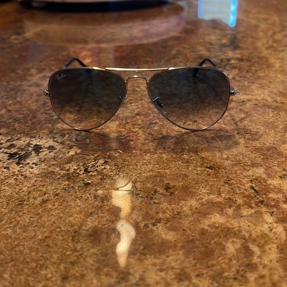 Ray Ban blue polarized Aviator sunglasses